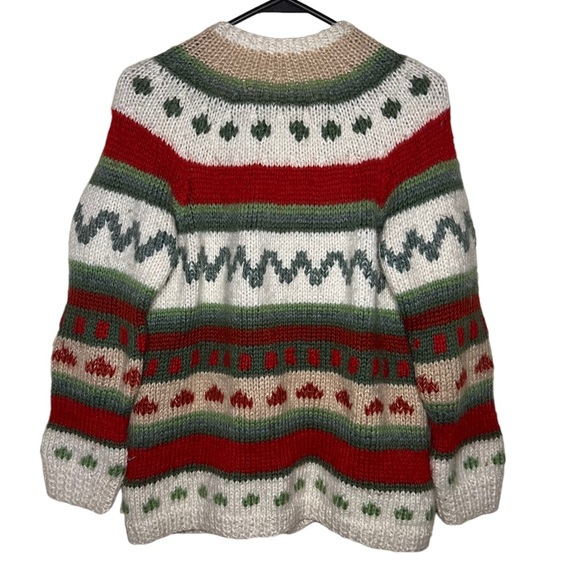 Vintage Handmade Knit Chunky Nordic Cardigan - Picture 2 of 4